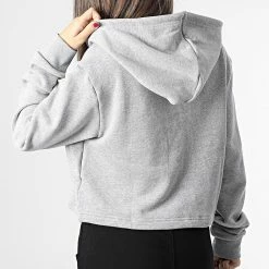 Sortie 🎁 Sweat Capuche Femme Crop HM1835 Gris Chiné de Adidas Originals 🎉 -Pas Cher adidas Magasin adidas 339597 HM1835 20221021T155429 06