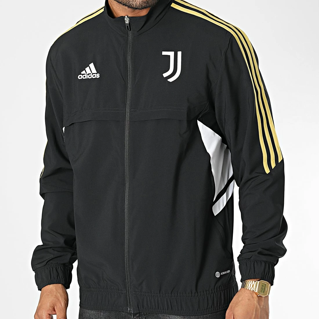 Nouveau 😀 Veste Zippée A Bandes Juventus HA2645 Noir de Adidas Performance ✨ 3 Nouveau 😀 Veste Zippée A Bandes Juventus HA2645 Noir de Adidas Performance ✨