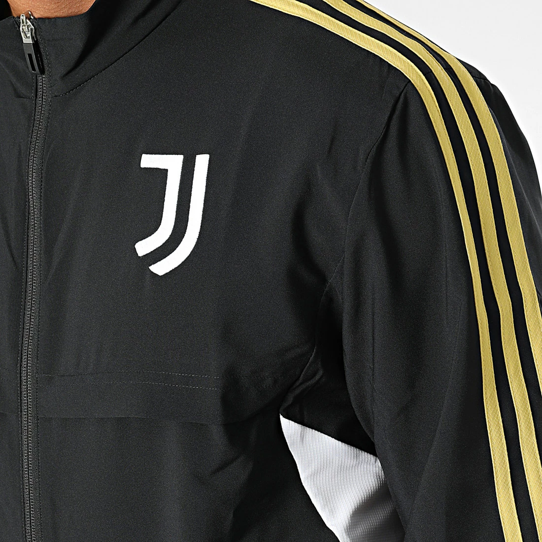 Nouveau 😀 Veste Zippée A Bandes Juventus HA2645 Noir de Adidas Performance ✨ 6 Nouveau 😀 Veste Zippée A Bandes Juventus HA2645 Noir de Adidas Performance ✨ – Image 4