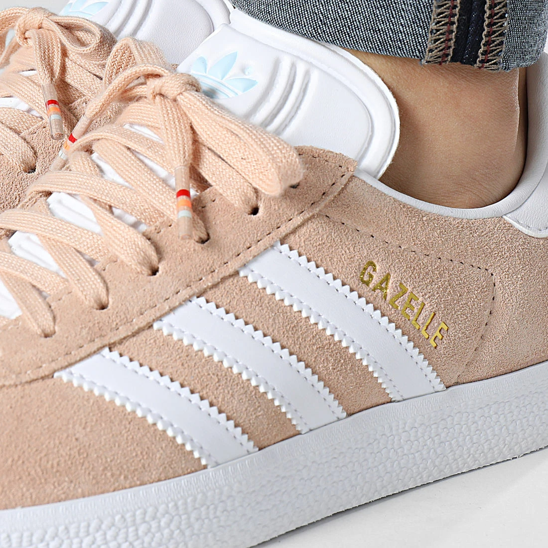 Remise 🤩 Baskets Femme Gazelle GZ1961 Halo Blush Cloud White Ammost Blue de Adidas Originals 🧨 4 Remise 🤩 Baskets Femme Gazelle GZ1961 Halo Blush Cloud White Ammost Blue de Adidas Originals 🧨 – Image 2