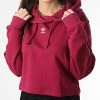 Coupon 🛒 Sweat Capuche Femme Crop HM1825 Bordeaux de Adidas Originals 😀