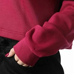 Coupon 🛒 Sweat Capuche Femme Crop HM1825 Bordeaux de Adidas Originals 😀 -Pas Cher adidas Magasin adidas 340444 HM1825 20221021T155203 04