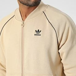 Promo 🔥 Veste Zippée HI2994 Beige de Adidas Originals 💯 -Pas Cher adidas Magasin adidas 340485 HI2994 20221012T162149 02