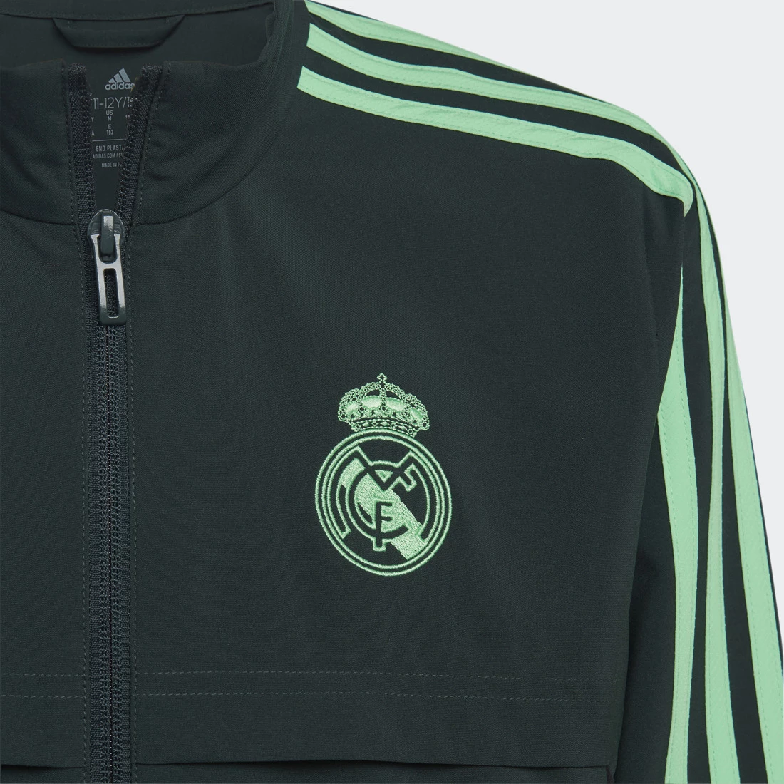 Vente flash 🌟 Veste Zippée A Bandes Enfant Real Madrid HD1218 Vert de Adidas Performance ⭐ 4 Vente flash 🌟 Veste Zippée A Bandes Enfant Real Madrid HD1218 Vert de Adidas Performance ⭐ – Image 2