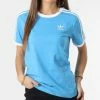 Acheter 🔥 Tee 👕 Shirt A Bandes Femme 3 STripes HL6690 Bleu Ciel de Adidas Originals 🧨 -Pas Cher adidas Magasin adidas 341233 HL6690 20221118T161137 01