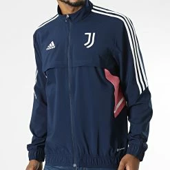 Meilleur prix 👍 Veste Zippée HC3291 Juventus Bleu Marine de adidas 🧨