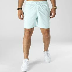 Nouveau 🥰 Short De Bain A Bandes HK0178 Bleu Ciel de Adidas Originals 👏 -Pas Cher adidas Magasin adidas 342681 HK0178 20221017T152352 03