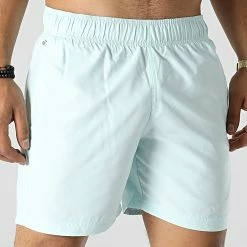 Nouveau 🥰 Short De Bain A Bandes HK0178 Bleu Ciel de Adidas Originals 👏 -Pas Cher adidas Magasin adidas 342681 HK0178 20221017T152355 05