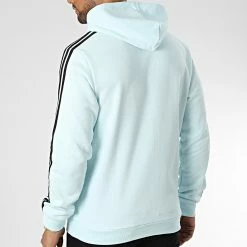 Tout neuf 🌟 Sweat Capuche A Bandes HL2302 Bleu Ciel de Adidas Performance ❤️ -Pas Cher adidas Magasin adidas 342720 HL2302 20221013T152000 06