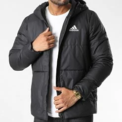 Promo ⌛ Doudoune Capuche HG6276 Noir de adidas 🤩 -Pas Cher adidas Magasin adidas 342953 HG6276 20221024T151857 06