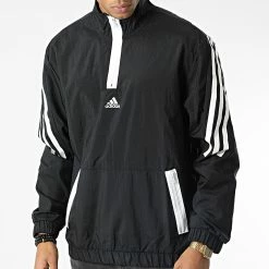 Vente flash ✔️ Coupe-Vent Col Zippé HJ9946 Noir de Adidas Performance 🎉