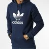Remise ⭐ Sweat Capuche Trefoil HK5298 Bleu Marine de Adidas Originals 🌟 -Pas Cher adidas Magasin adidas 344956 HK5298 20221027T155326 01