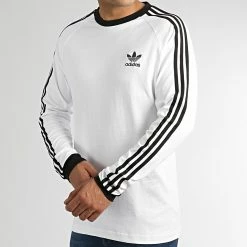 Vente flash ❤️ Lot De 2 Tee 👕 Shirts Manches Longues A Bandes 3 Stripes GN3477 GN3478 Blanc Noir de Adidas Originals ⭐ -Pas Cher adidas Magasin adidas 345161 LOT GN3477 GN3478 20221021T150951 03