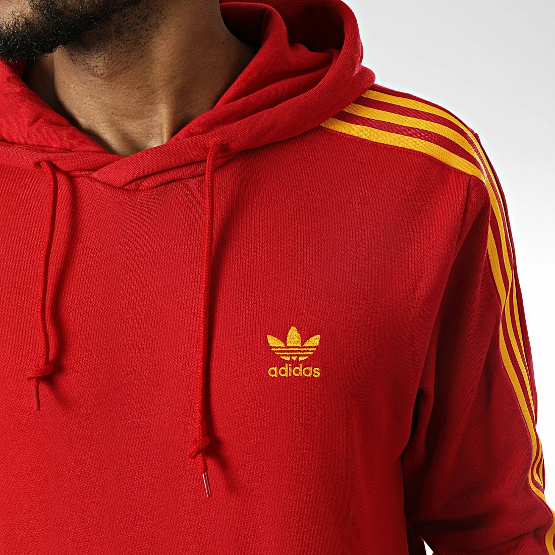 Acheter ✔️ Sweat Capuche A Bandes HK7395 Rouge de Adidas Originals 🥰 4 Acheter ✔️ Sweat Capuche A Bandes HK7395 Rouge de Adidas Originals 🥰 – Image 2