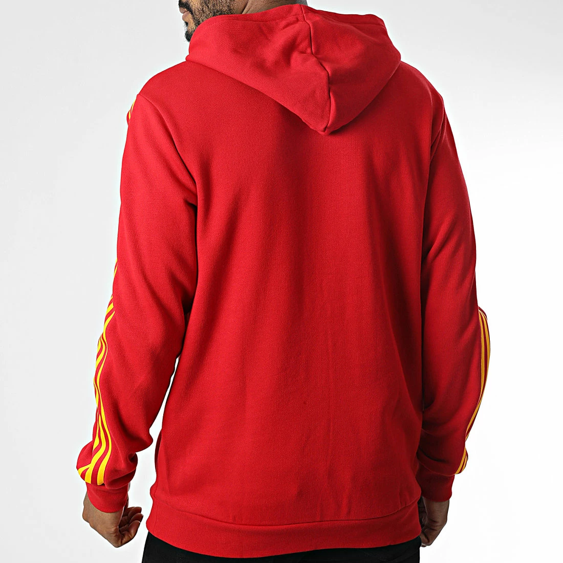 Acheter ✔️ Sweat Capuche A Bandes HK7395 Rouge de Adidas Originals 🥰 6 Acheter ✔️ Sweat Capuche A Bandes HK7395 Rouge de Adidas Originals 🥰 – Image 4