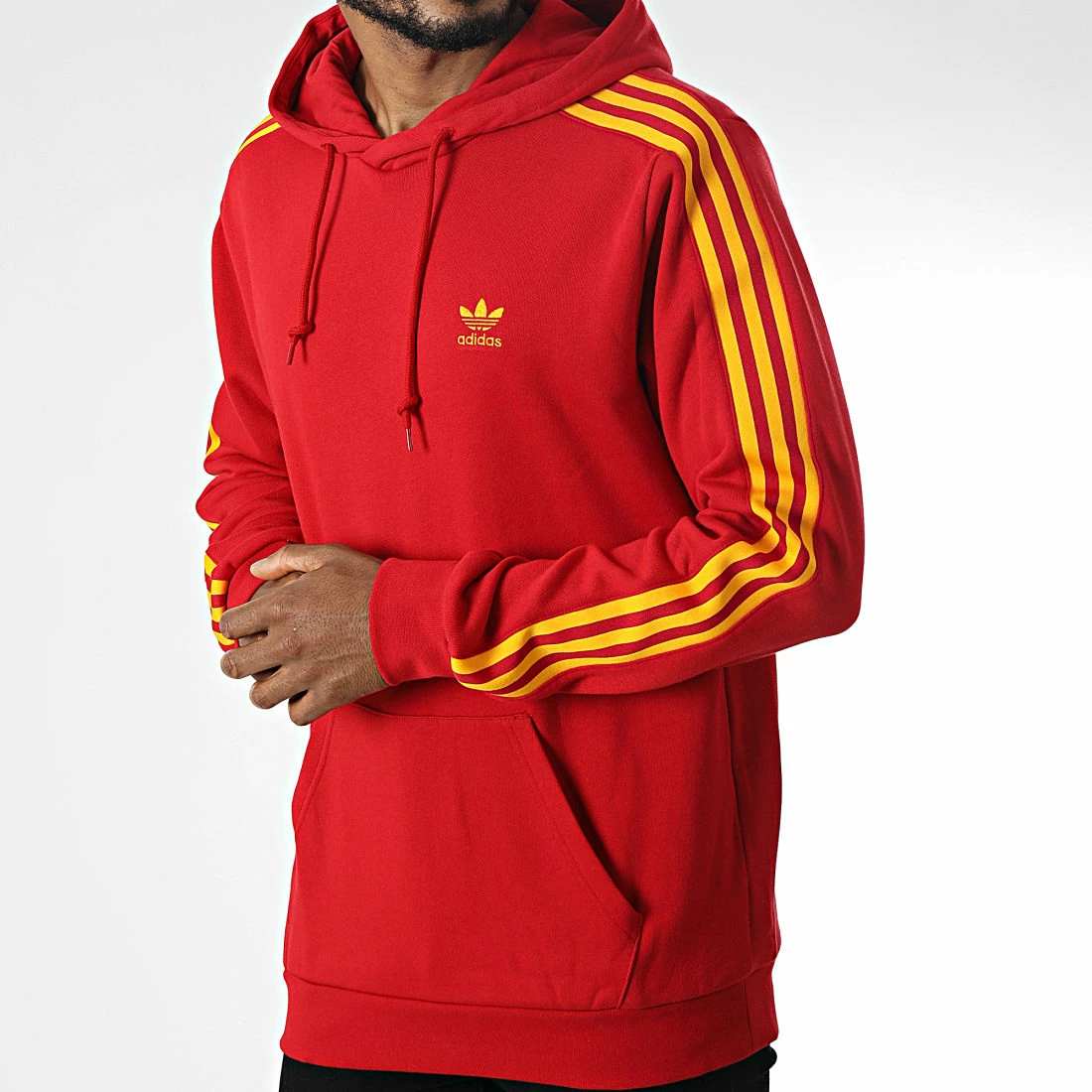 Acheter ✔️ Sweat Capuche A Bandes HK7395 Rouge de Adidas Originals 🥰 7 Acheter ✔️ Sweat Capuche A Bandes HK7395 Rouge de Adidas Originals 🥰 – Image 5