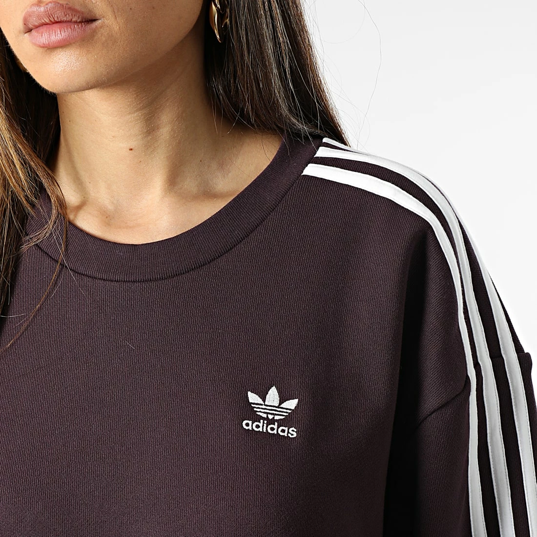 Meilleure vente 🧨 Robe Sweat Crewneck Femme HM4689 Bordeaux de Adidas Originals 🎁 4 Meilleure vente 🧨 Robe Sweat Crewneck Femme HM4689 Bordeaux de Adidas Originals 🎁 – Image 2