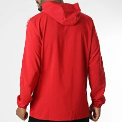 Bon marché 🌟 Veste Zippée Capuche A Bandes GP4965 Rouge de Adidas Performance ⌛ -Pas Cher adidas Magasin adidas 346253 GP4965 20221031T153333 04