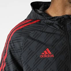 Sortie ⭐ Veste Zippée Capuche A Bandes Manchester United FC HE6650 Gris Anthracite de Adidas Performance 😉 -Pas Cher adidas Magasin adidas 346256 HE6650 20221031T154417 06
