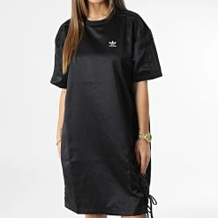 Vente flash 🧨 Robe Tee 👚 Shirt Femme HK5079 Noir de Adidas Originals 🥰