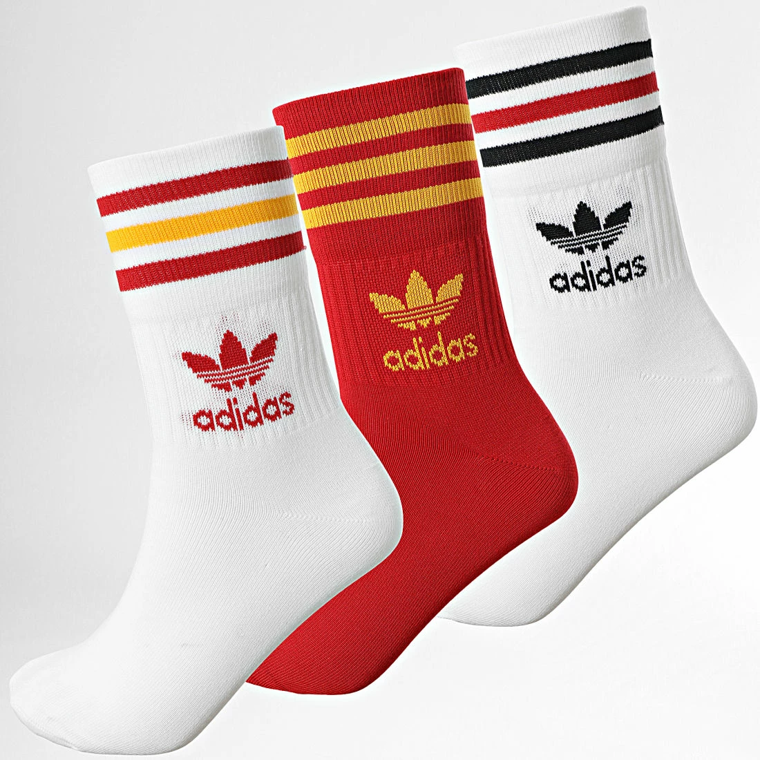 Meilleur prix ⭐ Lot De 3 Paires De Chaussettes HL9223 Blanc Rouge de Adidas Originals 😀 3 Meilleur prix ⭐ Lot De 3 Paires De Chaussettes HL9223 Blanc Rouge de Adidas Originals 😀