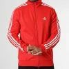 Coupon 🔥 Veste Zippée A Bandes HK7363 Rouge de Adidas Originals 🌟