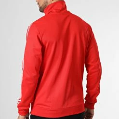 Coupon 🔥 Veste Zippée A Bandes HK7363 Rouge de Adidas Originals 🌟 -Pas Cher adidas Magasin adidas 347299 HK7363 20221110T154655 04