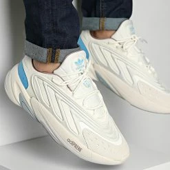 Acheter 🧨 Baskets Ozelia GX4502 Off White Aluminium Magic Green de Adidas Originals ⭐