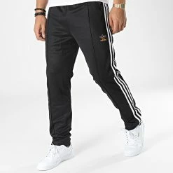 Meilleur prix 😉 Pantalon Jogging A Bandes FB Nation HK7402 Noir de Adidas Originals 👍