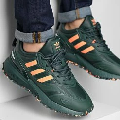 Meilleure affaire 🎉 Baskets ZX 2K Boost 2 Trail GX9469 Mint Green Beam Orange Imperial Orange de Adidas Originals 💯