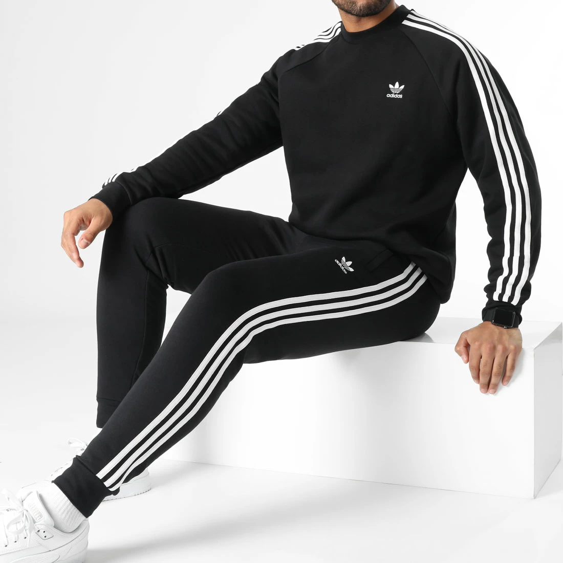 Meilleure vente 🎉 Ensemble De Survetement A Bandes 3 Stripes GN3458 GN3487 Noir de Adidas Originals ⌛ 7 Meilleure vente 🎉 Ensemble De Survetement A Bandes 3 Stripes GN3458 GN3487 Noir de Adidas Originals ⌛ – Image 5