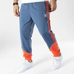De gros 🔔 Pantalon Jogging A Bandes HI3007 Bleu Orange de Adidas Originals 🎁