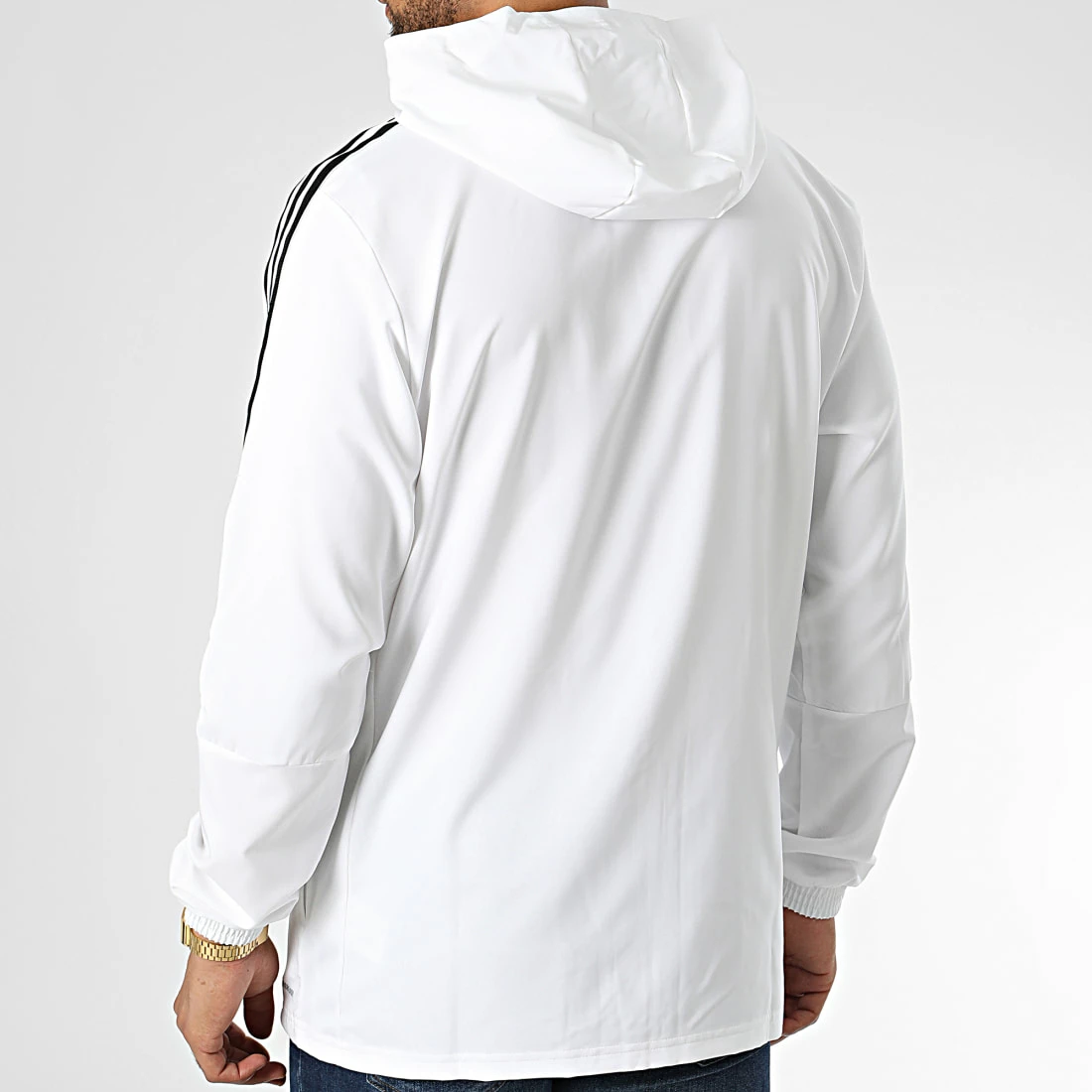 Meilleure affaire 😀 Veste Zippée Capuche A Bandes GP4966 Blanc de Adidas Performance ⌛ 8 Meilleure affaire 😀 Veste Zippée Capuche A Bandes GP4966 Blanc de Adidas Performance ⌛ – Image 6